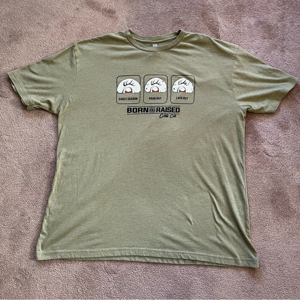 Next Level Apparel Born and Raised Outdoors Call Co. Short Sleeve T-Shirt